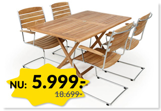 SOFIA SPRING TEAK HAVEMØBELSÆT